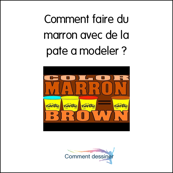 Comment faire du marron avec de la pâte à modeler